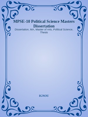 MPSE-10 Political Science Masters Dissertation